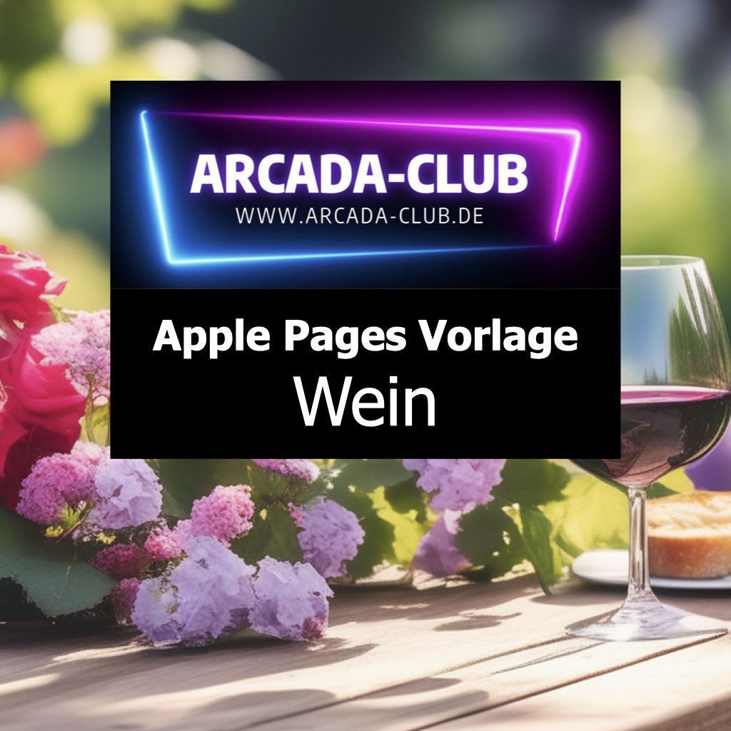 Apple Pages Grafikpaket Wein